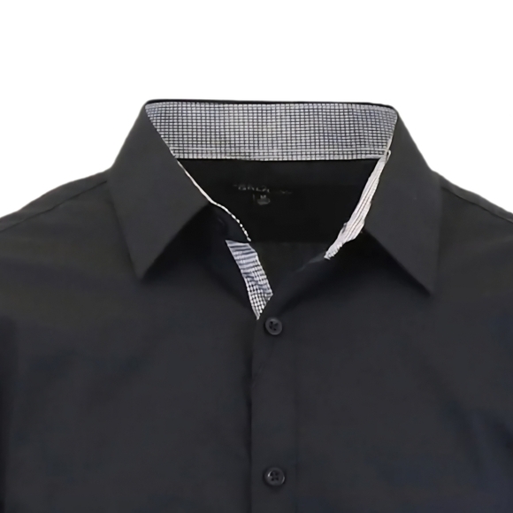 Galaxy by Harvic Mens Long Sleeve Solid Slim Fit Dress Shirts, 2 Pack XL - Picture 3 of 7